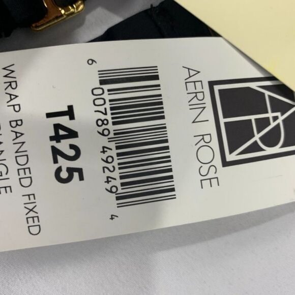 Aerin Rose Womens Jet Black Wrap Banded Fixed Triangle Bikini Top Size XS - Picture 9 of 9